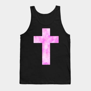 Pink Nebula Cross Tank Top